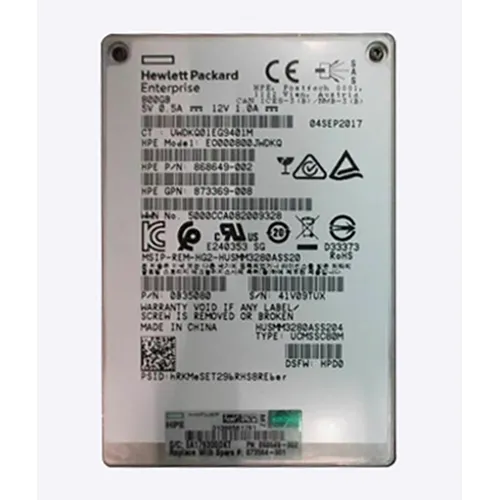 HP 868649-002 | 800GB Multi-Level Cell SAS 12Gb/s Hot Swappable Write Intensive SFF 2.5-Inch Solid State Drive for ProLiant XL230k Gen10 Refurbished - Hewlett-Packard (ou HP en abrégé) refurbished available on Gotodirect