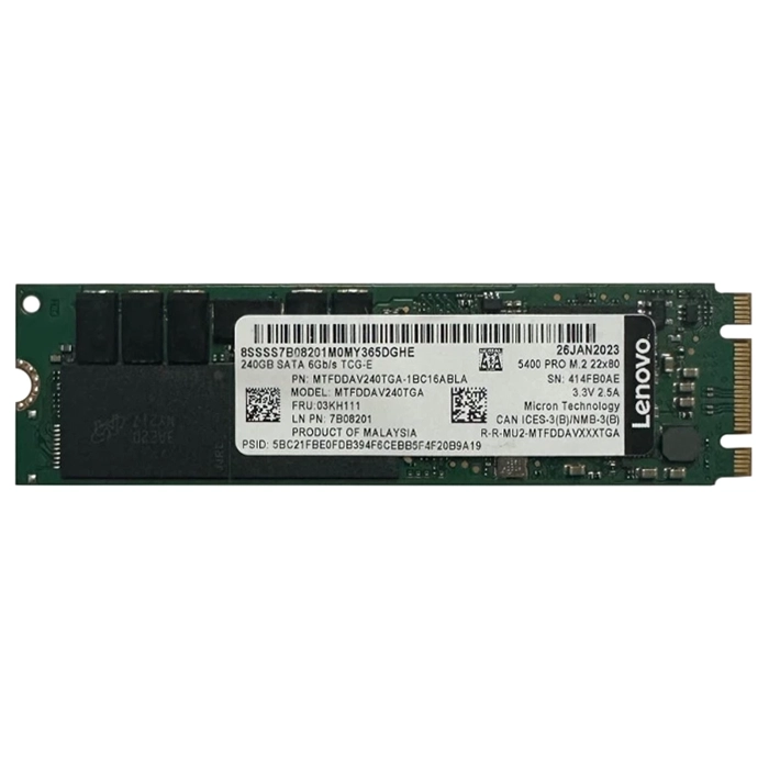 Lenovo 03KH111 | 240GB SATA 6Gb/s Read Intensive NHS M.2 Solid State Drive for ThinkSystem Refurbished - Lenovo refurbished available on Gotodirect