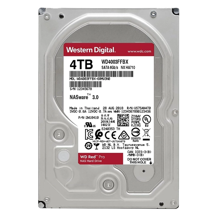 Western Digital WD4003FFBX | Red Pro Air 4TB 3.5-inch 6GB/s SATA 7200RPM 256MB Cache NAS Hard Drive Refurbished - Western Digital refurbished available on Gotodirect