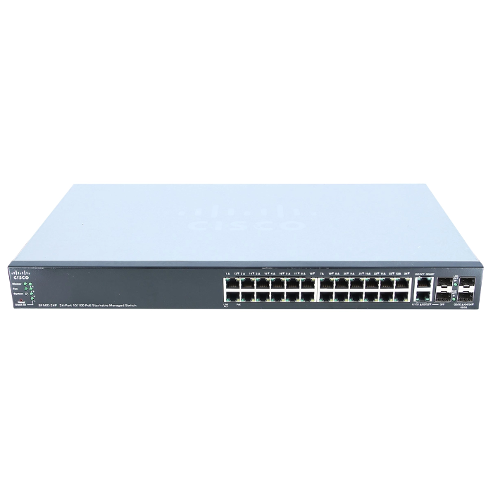 Cisco SF500-24P-K9-G5 | Small Business SF500-24P 24-Ports SFP 10/100Base-T PoE Manageable Layer 2 Rack-mountable 1U Fast Ethernet Switch Refurbished - Cisco Systems Inc. refurbished available on Gotodirect