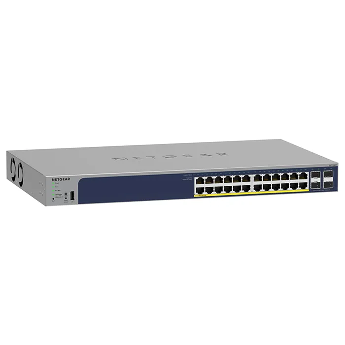 Netgear GS728TP-300NAS | GS728TP 24-Ports Gigabit PoE+ Compliant Managed Network Switch Refurbished - Netgear refurbished available on Gotodirect