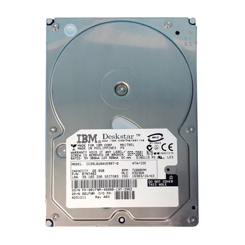 Dell 01FNM | 20GB 7200RPM ATA/IDE 2MB Cache 3.5 Hard Drive Refurbished - Dell refurbished available on Gotodirect