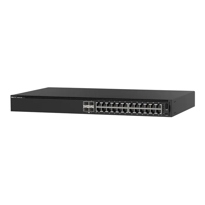 Dell N1124T-ON | EMC PowerSwitch N1100 Series N1124T-ON 24 x 10/100/1000Base-T RJ-45 and 4 x SFP+ Ports Layer 2 Managed Gigabit Ethernet Network Switch Refurbished - Dell refurbished available on Gotodirect