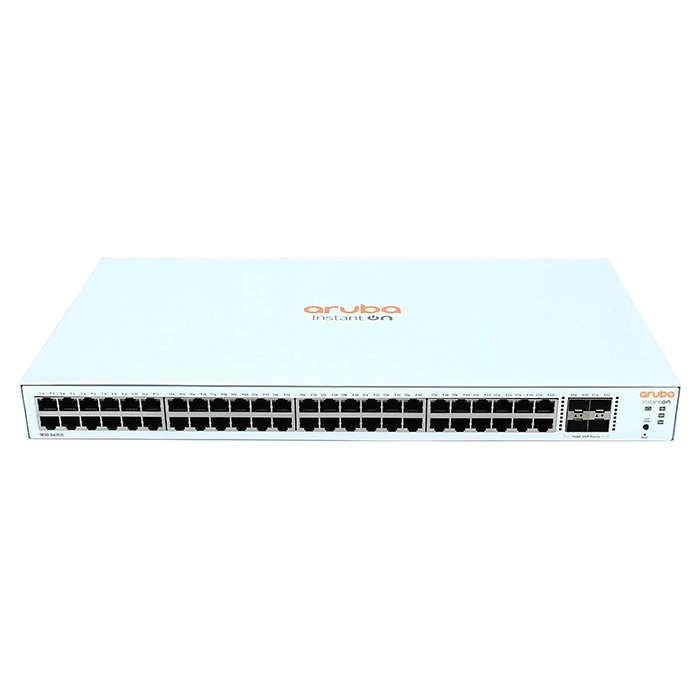 HP JL814-61001 | Aruba Instant On 1830 48 x Ports 10/100/1000 + 4 x Ports Gigabit SFP Rack-Mountable Layer 3 Managed Gigabit Ethernet Network Switch Refurbished - Hewlett-Packard (ou HP en abrégé) refurbished available on Gotodirect