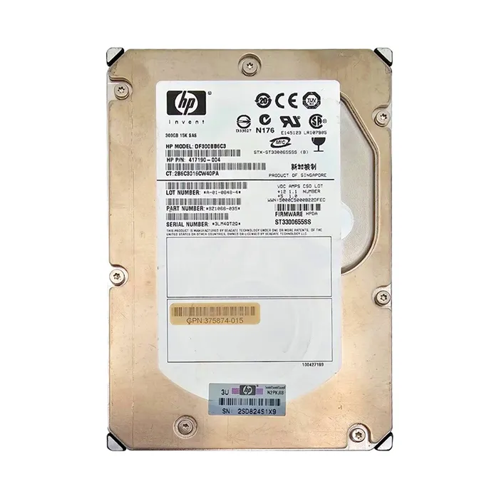 HP 375874-015 | 300GB 15000RPM SAS 3Gb/s Hot-Swappable 3.5-inch Hard Drive Refurbished - Hewlett-Packard (ou HP en abrégé) refurbished available on Gotodirect