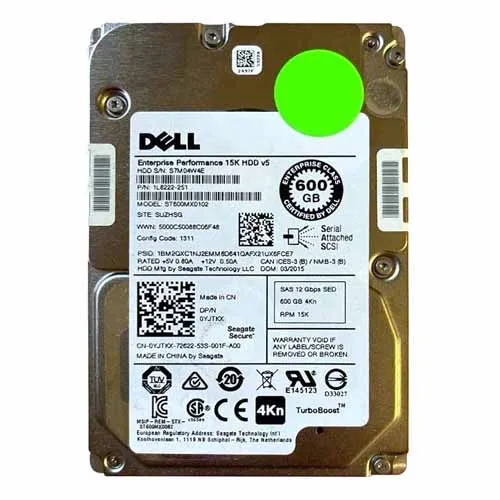 Dell 0YJTKX | 600GB 15000RPM SAS 12Gb/s 2.5-Inch Hard Drive Refurbished - Dell refurbished available on Gotodirect