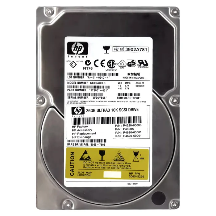 HP P4620-60000 | 36.4GB 10000RPM Ultra-160 SCSI Hot-Pluggable (LVD) 80-Pin 3.5-Inch Hard Drive Refurbished - Hewlett-Packard (ou HP en abrégé) refurbished available on Gotodirect