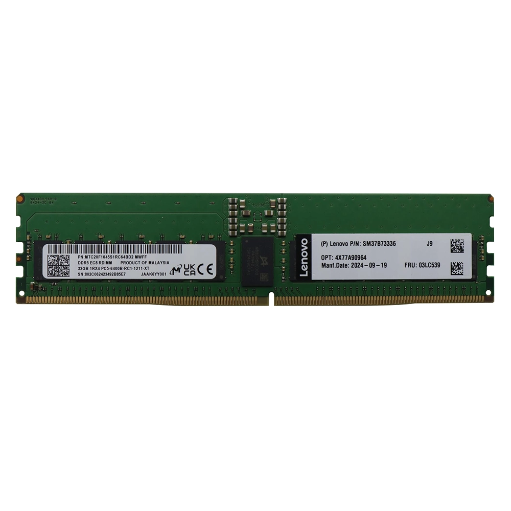 Micron MTC20F1045S1RC64BD2 | 32GB DDR5-6400MHz PC5-51200 ECC Registered CL52 288-Pin RDIMM 1.1V 1Rx4 Memory Module Refurbished -  refurbished available on Gotodirect