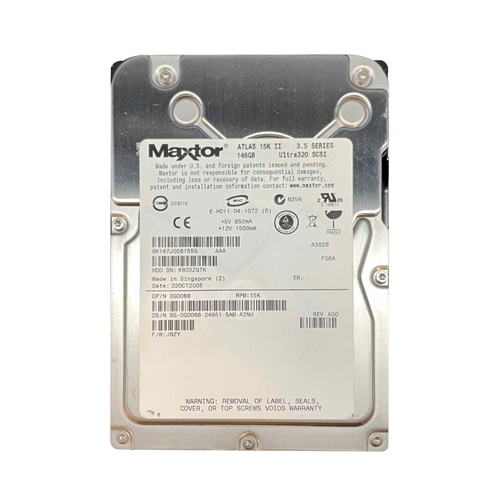 Dell GD088 | 146GB 15000RPM Ultra320 SCSI Hot-Pluggable 8MB Cache 3.5-Inch Hard Drive for PowerEdge Server & PowerVault Storage Array Refurbished - Dell refurbished available on Gotodirect