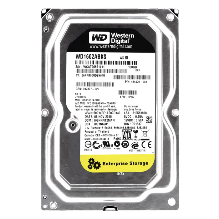 HP GB0160EAPRR | 160GB 7200RPM SATA 3Gb/s LFF Hot-Pluggable 3.5-Inch Hard Drive for ProLiant Servers Refurbished - Hewlett-Packard (ou HP en abrégé) refurbished available on Gotodirect