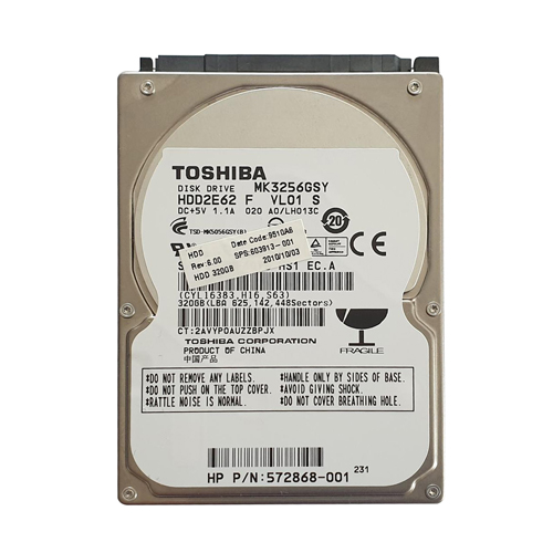 HP 603913-001 | 320GB 7200RPM SATA 3Gb/s 16MB Cache 2.5-inch Hard Drive Refurbished - Hewlett-Packard (ou HP en abrégé) refurbished available on Gotodirect