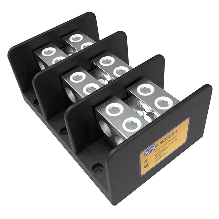 Eaton PDB-22-500-3 | Bussmann 16220-2 Panel Mount Barrier Terminal Block 2 Pole 600V 175A Refurbished - Eaton refurbished available on Gotodirect