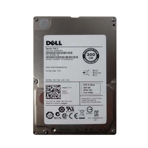 Dell 0T871K | 300GB 10000RPM SAS 6Gb/s 16MB Cache 2.5-Inch Hard Drive for PowerEdge Servers Refurbished - Dell refurbished available on Gotodirect