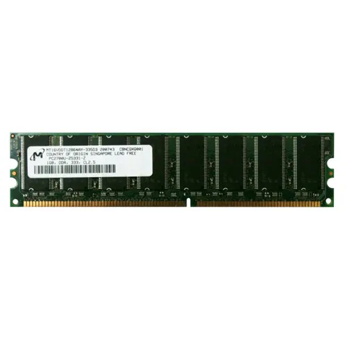 Micron MT16VDDT12864AY-335D3 | 1GB DDR-333MHz PC2700 Non-ECC Unbuffered UDIMM CL2.5 2Rx8 2.5V 184-Pin Memory Module Refurbished -  refurbished available on Gotodirect