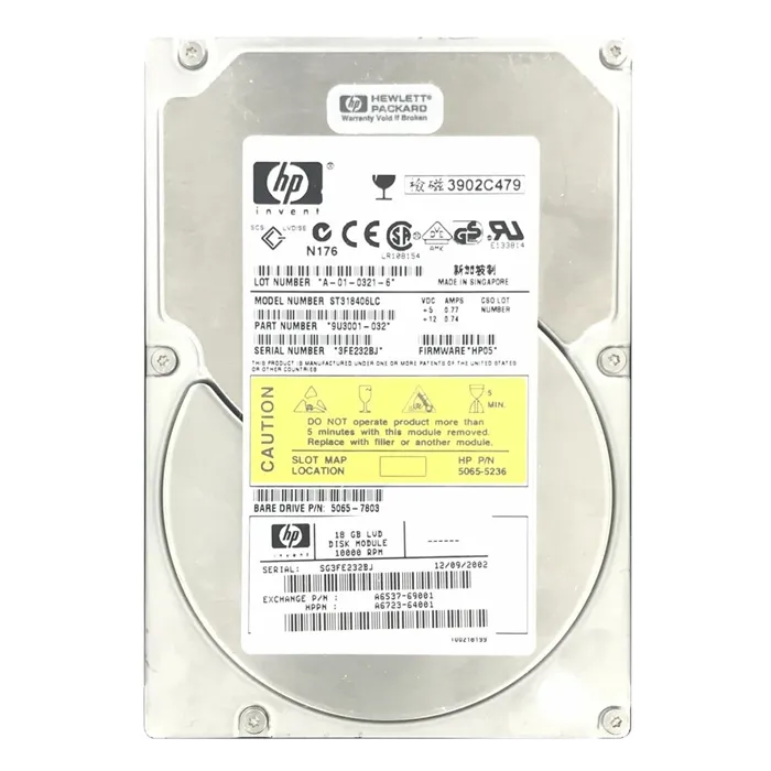 Buy HP A6537-64001 | 18GB 10000RPM Ultra160 SCSI Hot Swappable 8MB Cache 3.5-Inch Hard Drive Refurbished - $210.00 HP A6537-64001 | 18GB 10000RPM Ultra160 SCSI Hot Swappable 8MB Cache 3.5-Inch Hard Drive Refurbished - Hewlett-Packard (ou HP en abrégé) refurbished available on Gotodirect