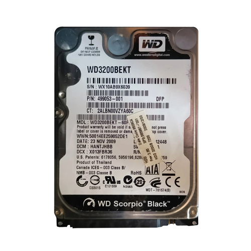 HP 585887-001 | 320GB 7200RPM SATA 3Gb/s 16MB Cache 2.5-inch Hard Drive Refurbished - Hewlett-Packard (ou HP en abrégé) refurbished available on Gotodirect