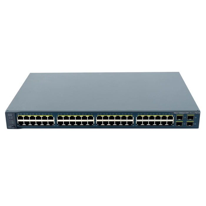 Cisco WS-C3560V2-48PS-SM-RF | Catalyst 3560 Series C3560V2-48PS 48 x RJ-45 Ports PoE+ 10/100Base-TX + 4 x SFP Ports Layer 3 Managed Rack-mountable Fast Ethernet Network Switch Refurbished - Cisco Systems Inc. refurbished available on Gotodirect