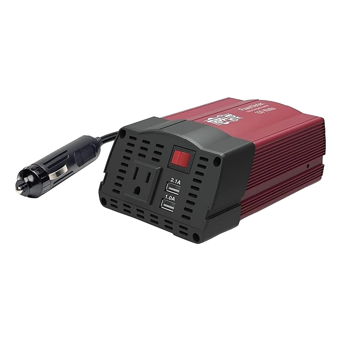 Tripp Lite PV150USB | 150-Watts 12V DC 2.1A 2-Ports USB 1 Outlets NEMA 5-15R Ultra-Compact Car Inverter with 3ft Power Cord Refurbished - Tripp Lite refurbished available on Gotodirect