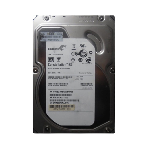 HP 536831-001 | 1TB 7200RPM SATA 3Gb/s NCQ 32MB Cache Hot-Swappable LFF 3.5-inch Midline Hard Drive Refurbished - Hewlett-Packard (ou HP en abrégé) refurbished available on Gotodirect