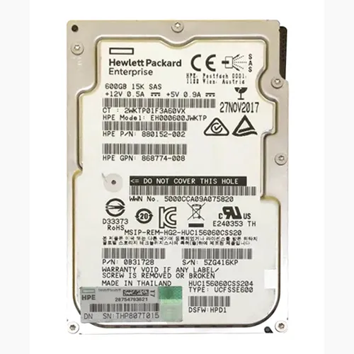 Buy HP EH000600JWKTP | 600GB 15000RPM SAS 12Gb/s 2.5-Inch Enterprise Hard Drive Refurbished - $531.69 HP EH000600JWKTP | 600GB 15000RPM SAS 12Gb/s 2.5-Inch Enterprise Hard Drive Refurbished - Hewlett-Packard (ou HP en abrégé) refurbished available on Gotodirect