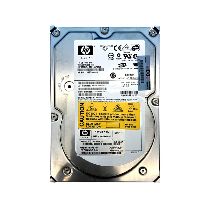 HP A9898-64001 | 146GB 10000RPM Ultra320 SCSI 8MB Cache Hot-Pluggable LVD 80-Pin 3.5-inch Hard Drive for Integrity rx1620/rx2620 Servers Refurbished - Hewlett-Packard (ou HP en abrégé) refurbished available on Gotodirect