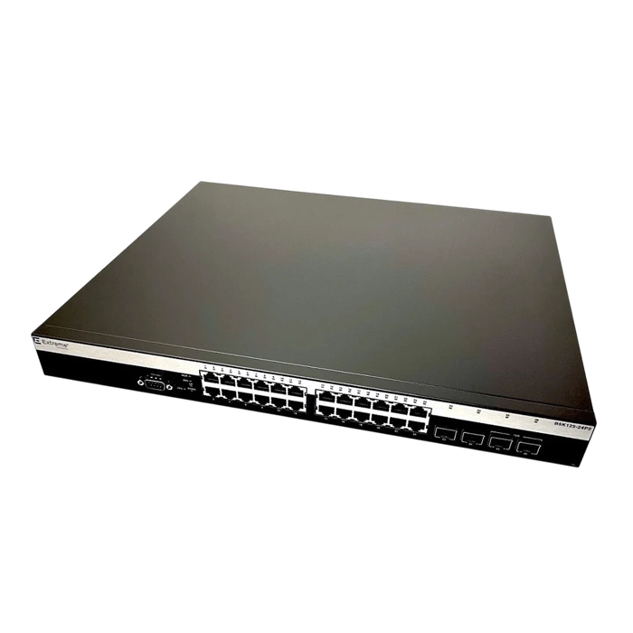 Extreme Networks B5K125-24P2 | B-Series B5K125-24P 24 x Ports PoE 10/100/1000Base-T + 2 x Shared SFP Ports + 2 x SFP+ Ports Layer 4 Managed Rack-mountable Stackable Gigabit Ethernet Network Switch Refurbished -  refurbished available on Gotodirect