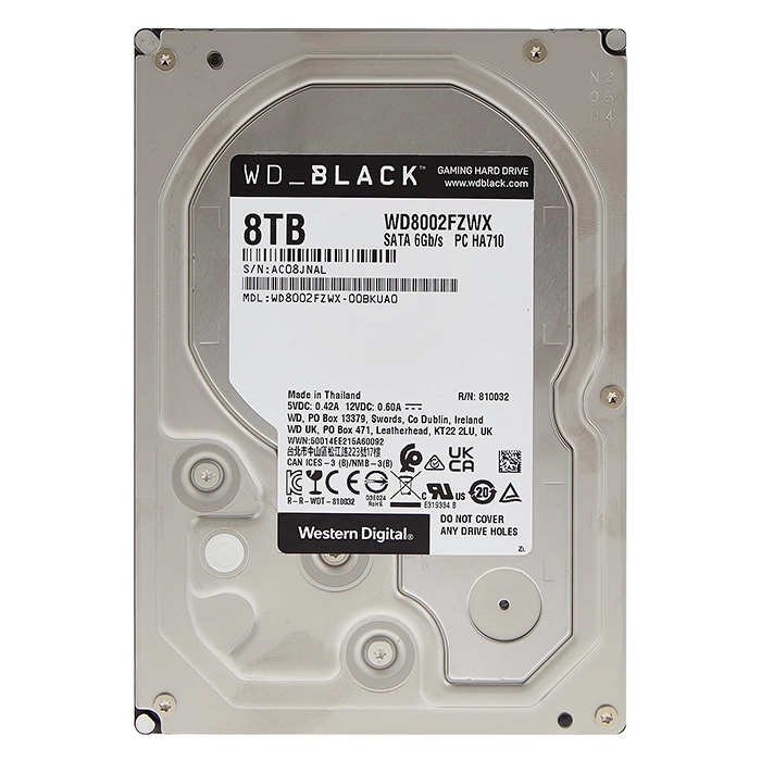 Buy Western Digital WD8002FZWX | Black 8TB 3.5-inch 6GB/s SATA 7200RPM 128MB Cache Gaming Hard Drive Refurbished - $881.62 Western Digital WD8002FZWX | Black 8TB 3.5-inch 6GB/s SATA 7200RPM 128MB Cache Gaming Hard Drive Refurbished - Western Digital refurbished available on Gotodirect