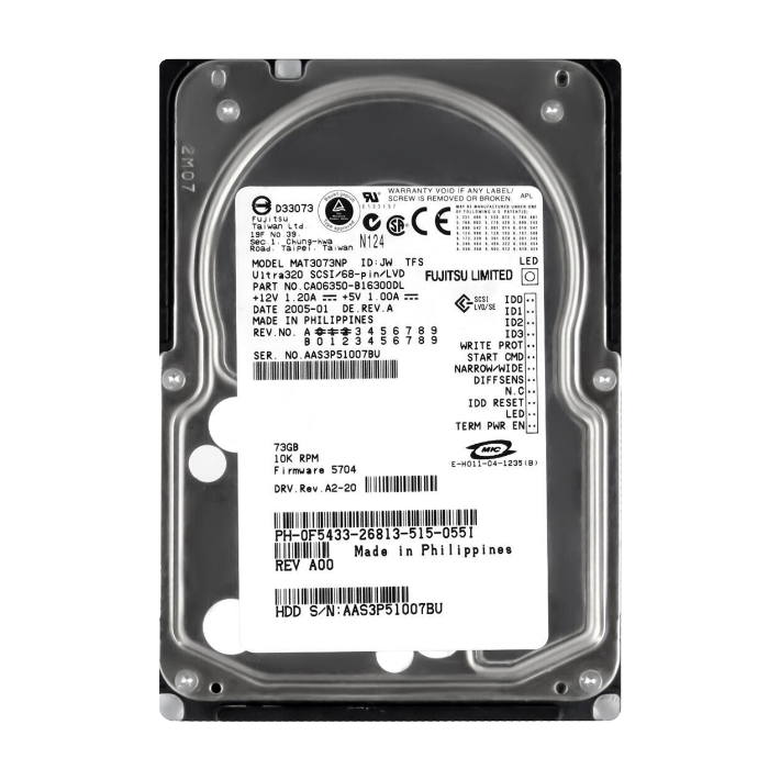 Dell F5433 | 73GB 10000RPM Ultra320 SCSI 8MB Cache 68-Pin 3.5-Inch Hard Drive Refurbished - Dell refurbished available on Gotodirect