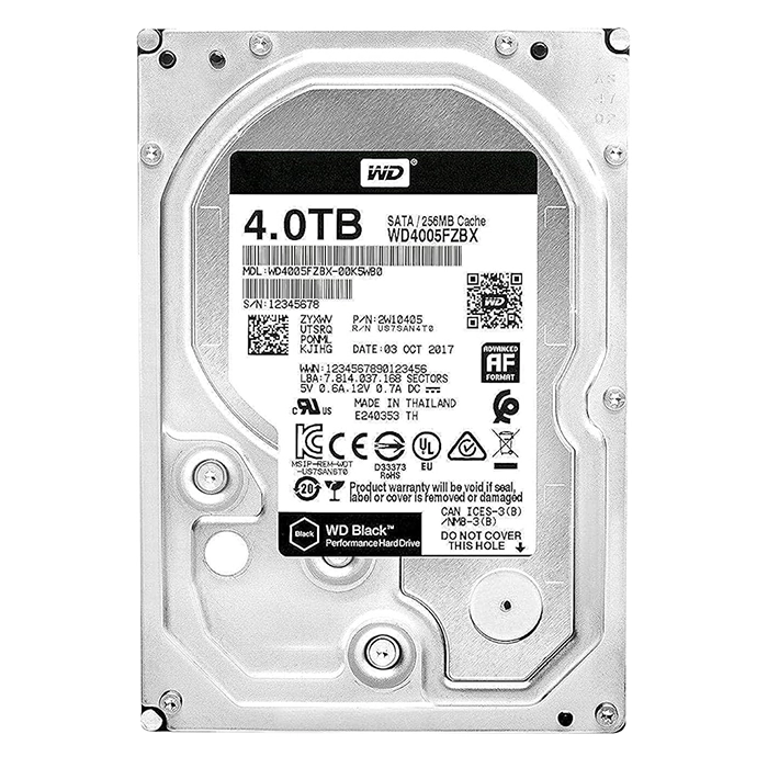 Western Digital WD4005FZBX | Black 4TB 3.5-inch 6GB/s SATA 7200RPM 256MB Cache Gaming Hard Drive Refurbished - Western Digital refurbished available on Gotodirect