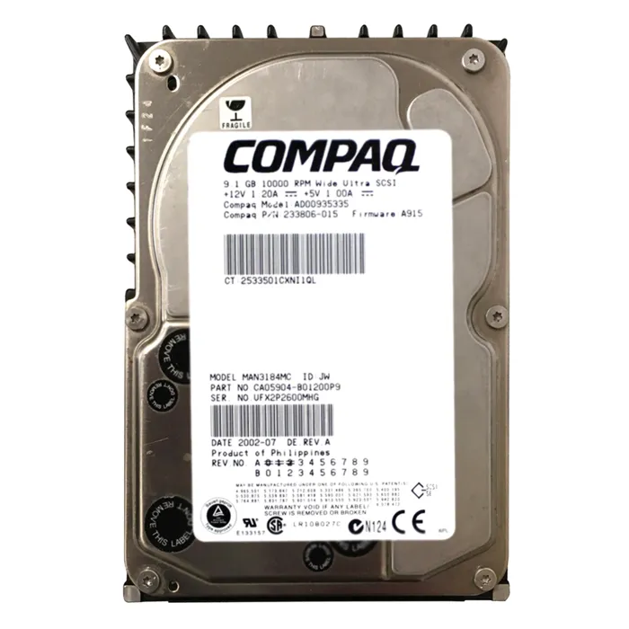 Buy HP AD00935335 | 9.1GB 10000RPM Ultra-2 Wide SCSI Hot-Pluggable 80-Pin 3.5-Inch Hard Drive Refurbished - $315.56 HP AD00935335 | 9.1GB 10000RPM Ultra-2 Wide SCSI Hot-Pluggable 80-Pin 3.5-Inch Hard Drive Refurbished - Hewlett-Packard (ou HP en abrégé) refurbished available on Gotodirect