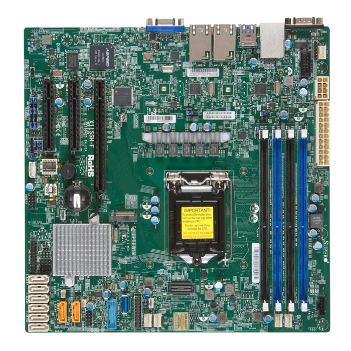 Supermicro X11SSH-F | Socket LGA1151 Intel C236 Chipset Micro-ATX System Board (Motherboard) Supports Celeron/Pentium/Core i3/Xeon E3-1200 v6/v5 Series DDR4 4x DIMM Refurbished -  refurbished available on Gotodirect