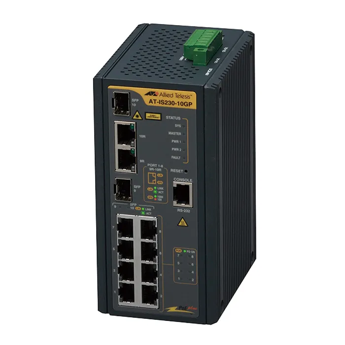Buy Allied Telesis AT-IS230-10GP-80 | 8-Ports 10/100/1000-T Manageable PoE Layer 2 Rack-mountable with 8 x 10/100/1000 (PoE+) + 2 x combo SFP Refurbished - $1322.91 Allied Telesis AT-IS230-10GP-80 | 8-Ports 10/100/1000-T Manageable PoE Layer 2 Rack-mountable with 8 x 10/100/1000 (PoE+) + 2 x combo SFP Refurbished - refurbished available on Gotodirect