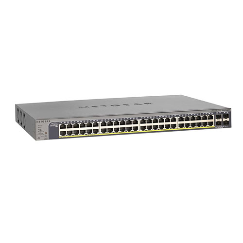 Netgear GS752TP-200NAS | Prosafe GS752TP 40 x RJ-45 Ports PoE 10/100/1000Base-T + 8 x RJ-45 Ports PoE+ + 4 x SFP Ports Layer 3 Managed Gigabit Ethernet Network Switch Refurbished - Netgear refurbished available on Gotodirect