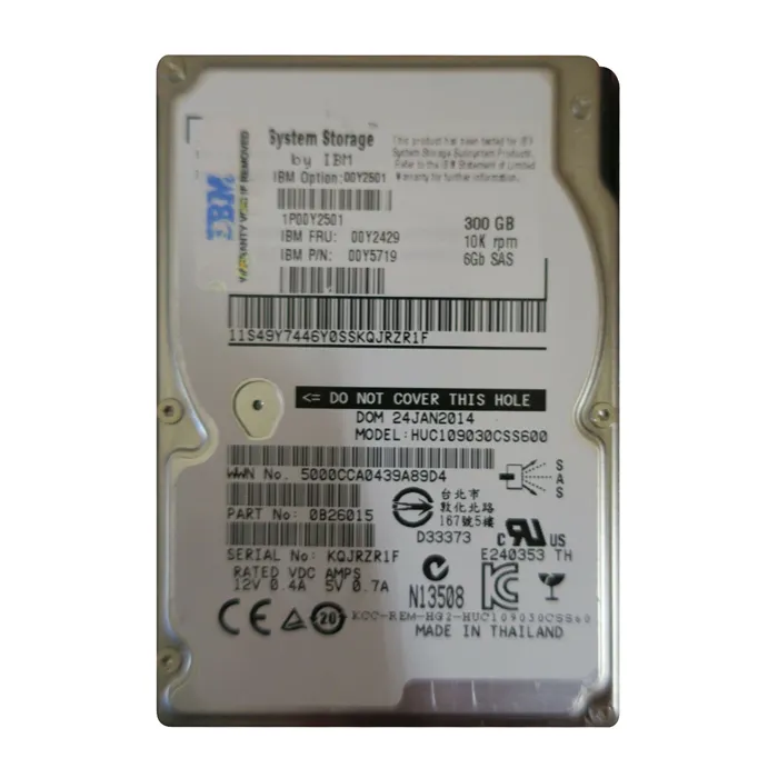 Buy IBM 00Y5719 | 300GB 10000RPM SAS 6Gb/s 64MB Cache 2.5-Inch Hard Drive Refurbished - $207.67 IBM 00Y5719 | 300GB 10000RPM SAS 6Gb/s 64MB Cache 2.5-Inch Hard Drive Refurbished - refurbished available on Gotodirect