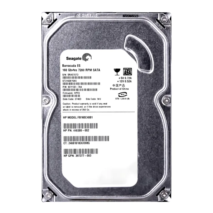 HP 440300-002 | 160GB 7200RPM SATA 1.5Gb/s LFF Hot-Pluggable 7-Pin 3.5-inch Hard Drive Refurbished - Hewlett-Packard (ou HP en abrégé) refurbished available on Gotodirect