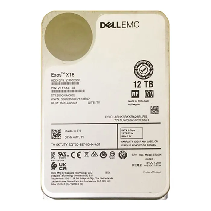 Dell KTJTY | 12TB 7200RPM 6Gb/s SATA Hot Plug 3.5-inch Hard Drive Refurbished - Dell refurbished available on Gotodirect
