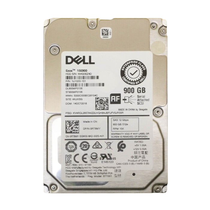 Dell RT8MY | 900GB 15000RPM SAS 12Gb/s Hot-Pluggable TurboBoost Enhanced Cache (512e) 2.5-Inch Hard Drive Refurbished - Dell refurbished available on Gotodirect