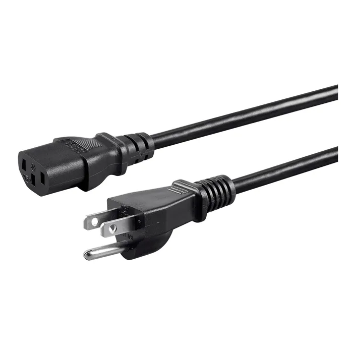 Monoprice 27291 | Power Cord NEMA 5-15P to IEC 60320 C13 18AWG 10A/1250W 125V 3-Prong 4ft Black Refurbished -  refurbished available on Gotodirect