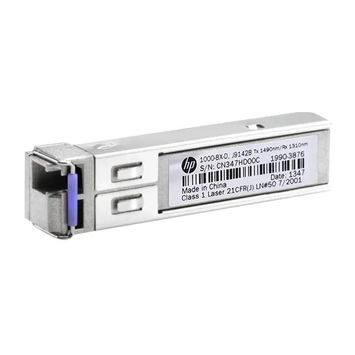 HP 1990-3876 | ProCurve Gigabit-BX Single-mode Fiber 1490nm/1310nm LC Connector SFP (mini-GBIC) Transceiver Module Refurbished - Hewlett-Packard (ou HP en abrégé) refurbished available on Gotodirect