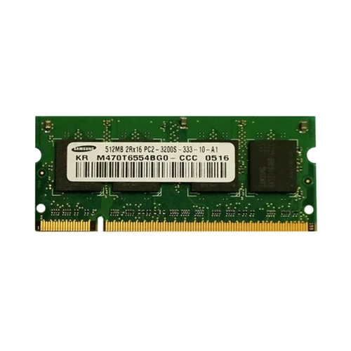 Samsung M470T6554BG0-CCC | 512MB DDR2-400MHz PC2-3200 Non-ECC Unbuffered SODIMM CL3 2Rx16 1.8V 200-Pin Memory Module Refurbished - Samsung refurbished available on Gotodirect