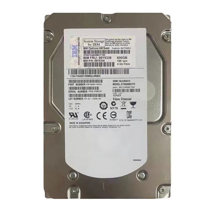 Buy IBM 59Y5336 | 600GB 15000RPM Fibre Channel 4Gb/s Hot Swappable 3.5-Inch Hard Drive Refurbished - $293.11 IBM 59Y5336 | 600GB 15000RPM Fibre Channel 4Gb/s Hot Swappable 3.5-Inch Hard Drive Refurbished - refurbished available on Gotodirect