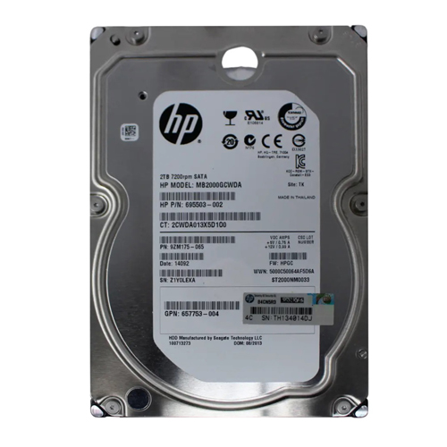 HP MB2000GCWDA | 2TB 7200RPM SATA 6GB/s Hot-Pluggable 3.5-Inch LPc Hard Drive for ProLiant Gen8/Gen9/Gen10/Gen10+/Gen11 Servers Refurbished - Hewlett-Packard (ou HP en abrégé) refurbished available on Gotodirect