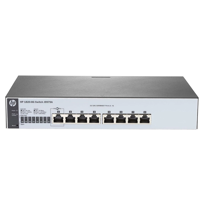HP J9979A#ABA | OfficeConnect 1820 Series 1820-8G 8 x 10/100/1000Base-T RJ-45 Ports Layer 2 Managed Gigabit Ethernet Network Switch Refurbished - Hewlett-Packard (ou HP en abrégé) refurbished available on Gotodirect