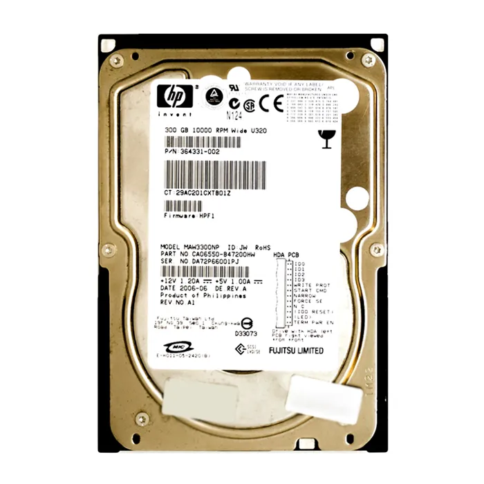 HP 364331-002 | 300GB 10000RPM Ultra320 SCSI LVD 68-Pin 3.5-inch Hard Drive Refurbished - Hewlett-Packard (ou HP en abrégé) refurbished available on Gotodirect