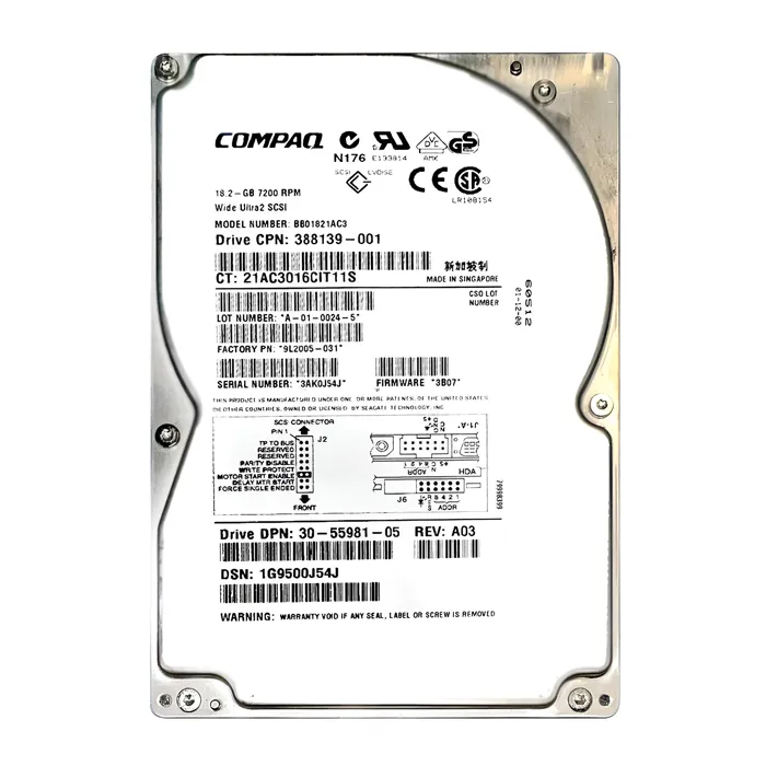 Compaq 30-55981-05 | 18.2gb Wide Ultra2 Scsi Hard Drive Refurbished -  refurbished available on Gotodirect