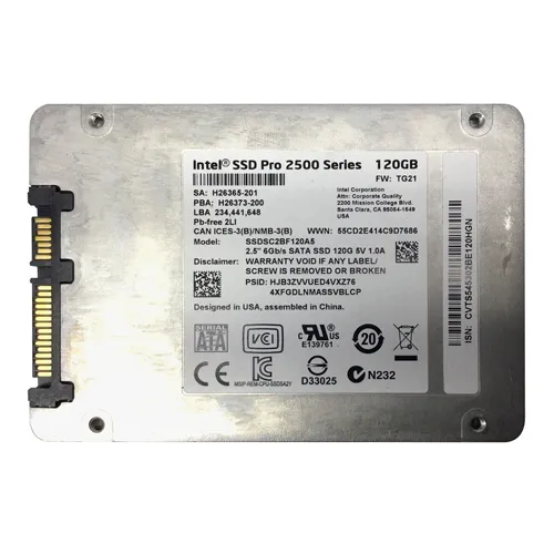 Intel SSDSC2BF120A5 | Pro 2500 Series 120GB Multi-Level Cell SATA 6Gb/s 2.5-Inch Solid State Drives Refurbished - Intel refurbished available on Gotodirect