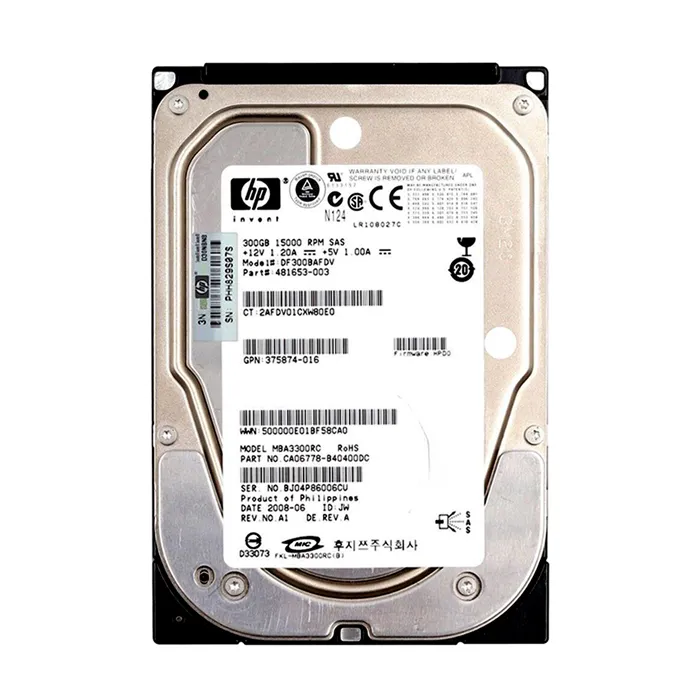 HP 375874-016 | 300GB 15000RPM SAS 3Gb/s Hot-Pluggable 3.5-inch Hard Drive Refurbished - Hewlett-Packard (ou HP en abrégé) refurbished available on Gotodirect