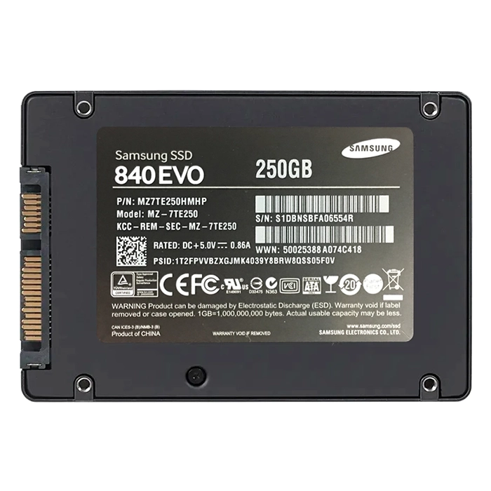 Samsung MZ-7TE250BW | 840 EVO Series 250GB 2.5-inch 6GB/s SATA 512MB Cache V-NAND 3bit MLC Solid State Drive Refurbished - Samsung refurbished available on Gotodirect