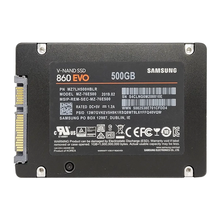 Samsung MZ-76E500 | 860 EVO Series 500GB 2.5-inch 6GB/s SATA 512MB Cache V-NAND 3bit MLC Solid State Drive Refurbished - Samsung refurbished available on Gotodirect