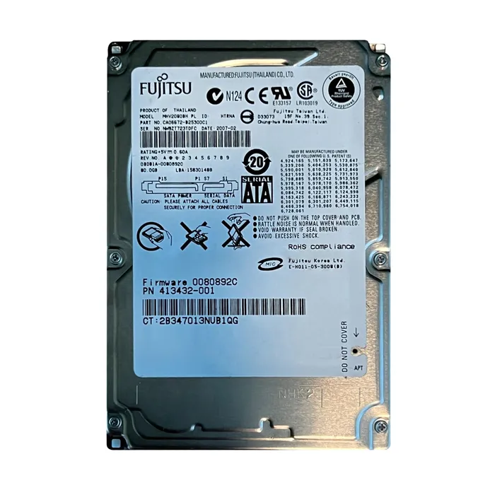 Fujitsu MHV2080BH | 80GB 5400RPM SATA 1.5Gb/s 8MB Cache 2.5-Inch Hard Drive Refurbished - Fujitsu refurbished available on Gotodirect
